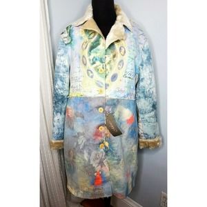 METRIC NY Faux Suede Astrology Zodiac Coat